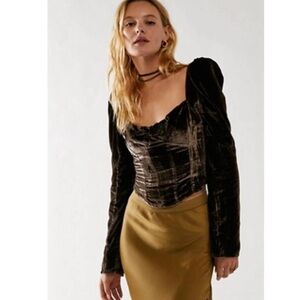 Free People Bridgette Velvet Top